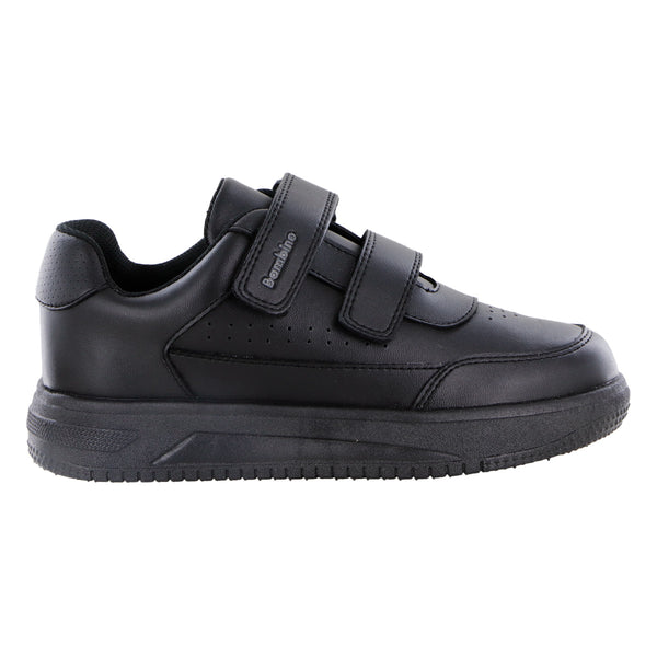 Tenis Escolar Negro para Niño Bambino Bm1109 con Doble Velcro