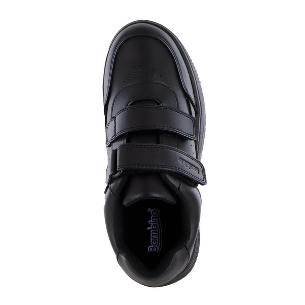 Tenis Escolar Negro para Niño Bambino Bm1109 con Doble Velcro