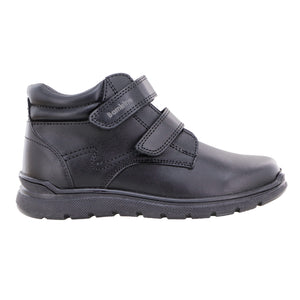 Zapato Escolar Alto Negro para Niño Bambino Ba6524 con Doble Ajuste de Contacto