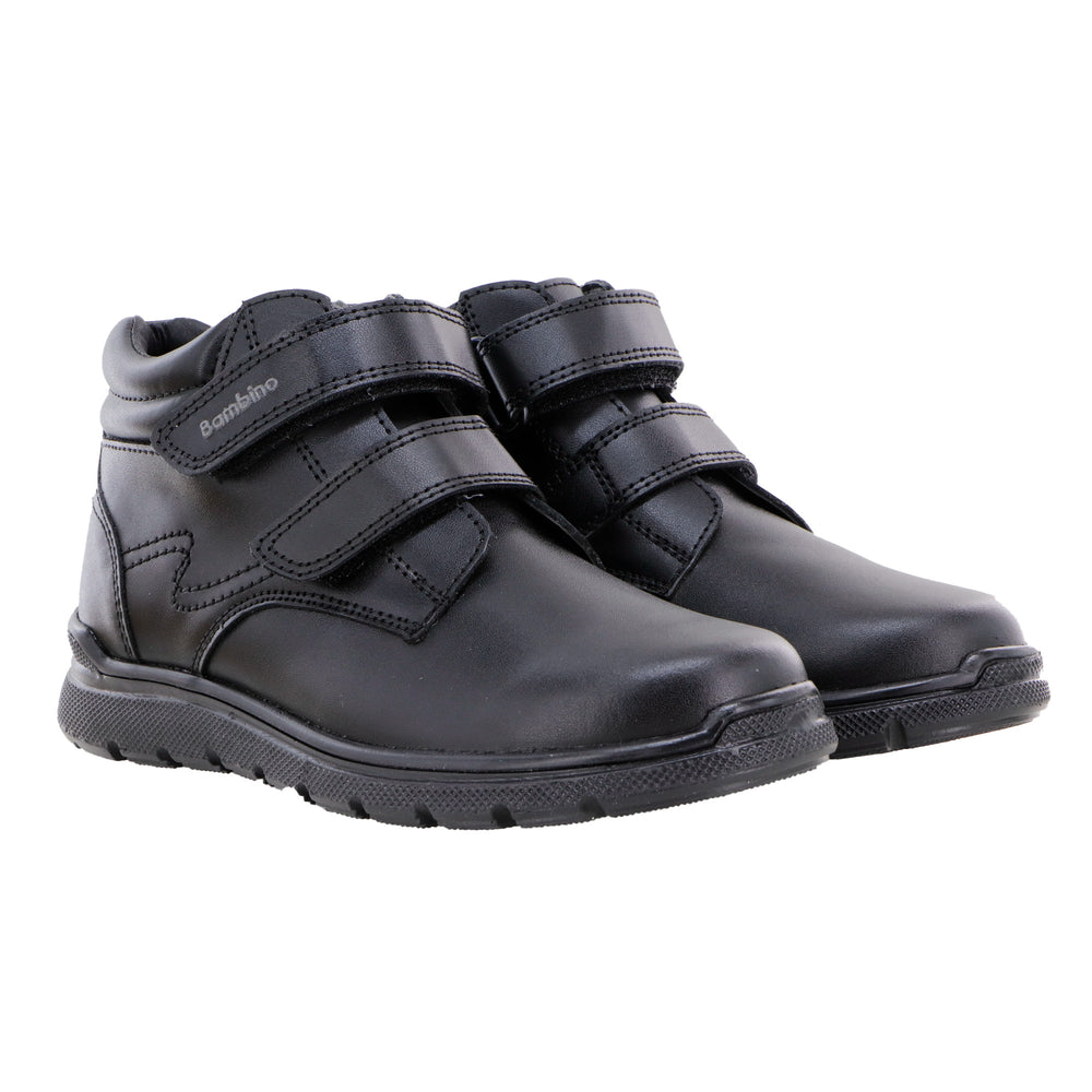 Zapato Escolar Alto Negro para Niño Bambino Ba6524 con Doble Ajuste de Contacto
