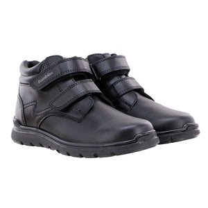 Zapato Escolar Alto Negro para Niño Bambino Ba6524 con Doble Ajuste de Contacto