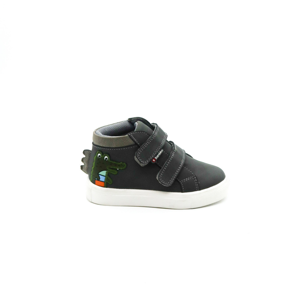 Tenis Bota para Niño Bambino BA1774 Gris con Cocodrilo
