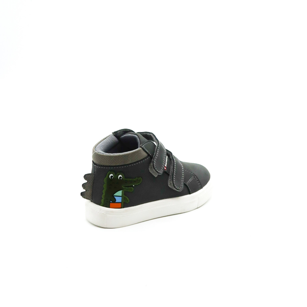 Tenis Bota para Niño Bambino BA1774 Gris con Cocodrilo