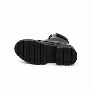Botín Infantil Bambino BM2985 Negro con Agujetas y Detalles Brillantes