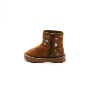 Botín para Niña Bambino BM5175 Camel con Estampado Colorido