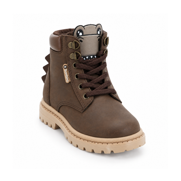 Bota para Niño Bambino BA6353 Moka con Diseño de Dinosaurio