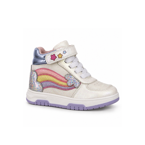 Tenis Bota para Niña Bambino BM7175 Blanco con Arcoíris