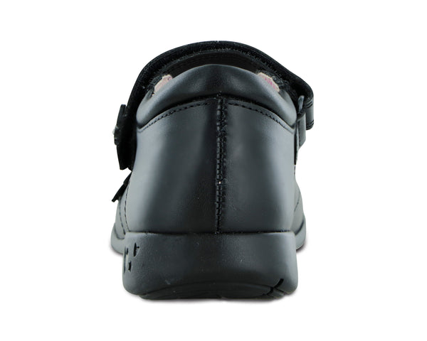 Zapato Escolar para Niña Bambino BM9062 Negro | Cómodo con Correa Ajustable