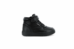 Tenis Escolar Niño Bambino BA7068 Negro de Corte Alto con Ajuste de Velcro