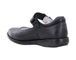 Zapato Escolar Negro para Niña Bambino BM5804 con Mariposas