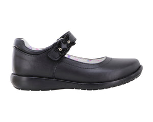 Zapato Escolar Negro para Niña Bambino BM5804 con Mariposas