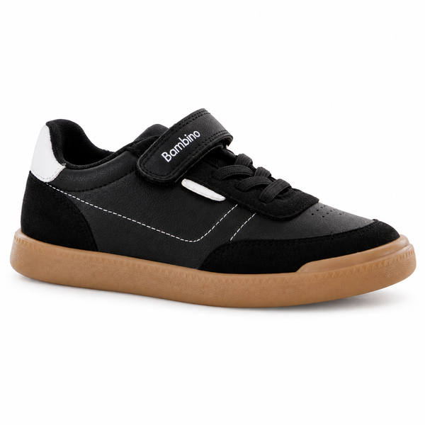 Tenis para Niño Bambino BA6605 Negro con Suela Caramelo